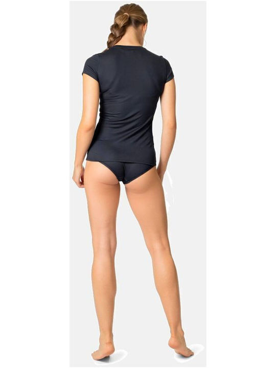 Odlo Active Fdry Light Γυναικεία Ισοθερμική Κοντομάνικη Μπλούζα Μαύρη