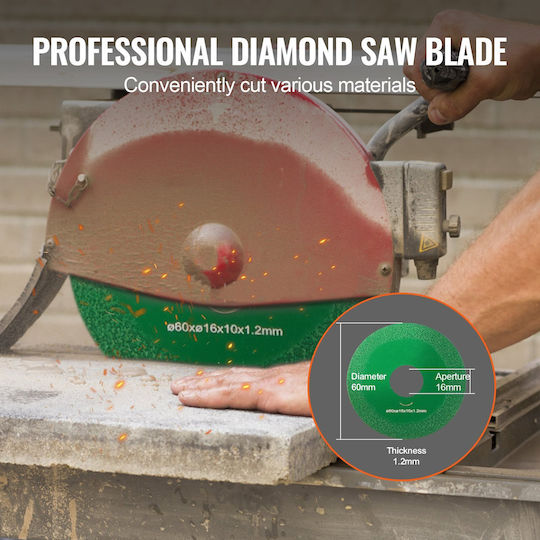 Vevor 2" Core Drill Wet Diamond Core Drill Concrete Core Drill 14" Depth Saw Blade 1-1/4"-7 Internal Thread Laser Welded Diamond Tip Wet Core Brick Concrete