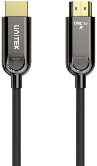 Unitek HDMI 2.1 Ultra High Speed 48Gbps 4K 120Hz HDR VRR Cable HDMI male - HDMI male 20m Μαύρο