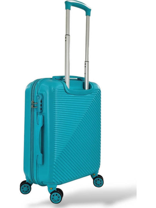 Playful Bags Travel Suitcases Hard Turquoise with 4 Wheels Set of 2pcs & Backpack