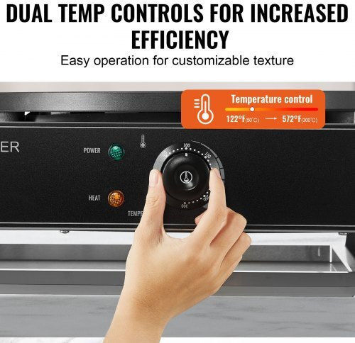 Vevor Double Commercial Electric Crepe Maker 3.4kW with Ø40.64cm Heating Plate