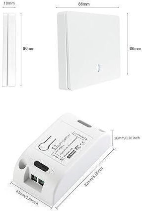 Wireless Switch 2 Channels RF 23A With Remote Control