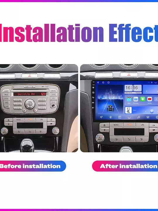 Car Audio System for Smart ForTwo 2007-2010 (Bluetooth/USB/WiFi/GPS/Apple-Carplay/Android-Auto) with Touch Screen 9"