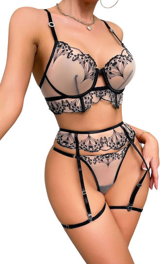 Quadruple Embroidered Lingerie Set – Pretty Lingerie