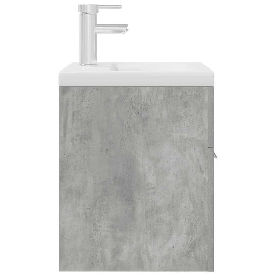 vidaXL Blat cu Lavoar L41xW38.5xH46cm Beton gri