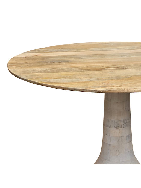 Holy Inart Mango Wood Bar Table Natural Φ97x102cm