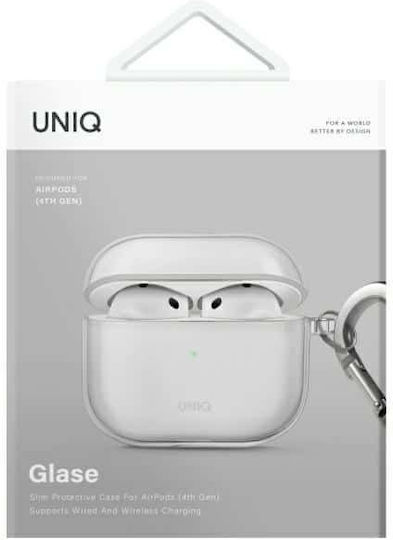 Uniq Glase Case Silicone in Transparent color for Apple AirPods 4