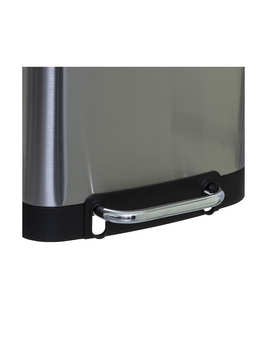 5Five Waste Bin Waste made of Stainless Steel with Pedal Gray 30lt 1pcs