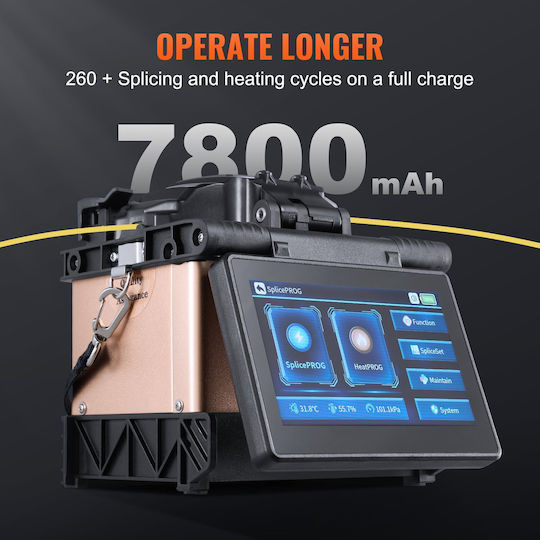 Vevor Vevor Optischer FIber Fusion Splicer Batterien mit Fall