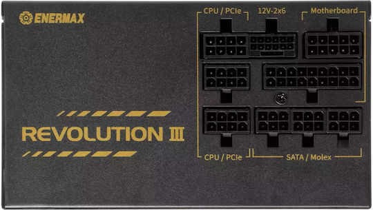 Enermax Revolution III 750W Negru Sursă de Alimentare Calculator Complet modular 80 Plus Gold