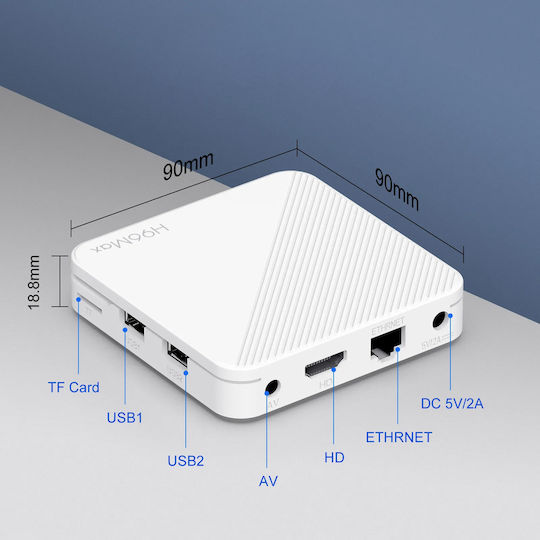 H96 Max ТВ кутия H96 MAX H313 H96MAX-H313 4K UHD с WiFi USB 2.0 2GB RAM и 16GB Памет за съхранение с Операционна система Андроид 14.0 и Google Assistant