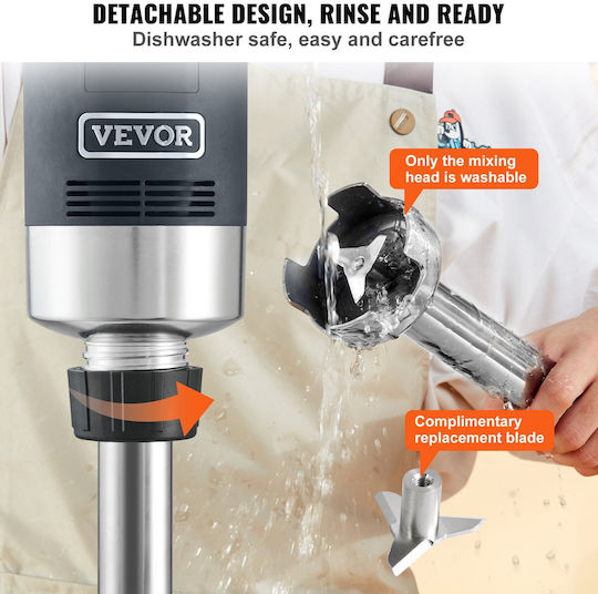 Vevor Commercial Hand Blender 750W with Shaft
