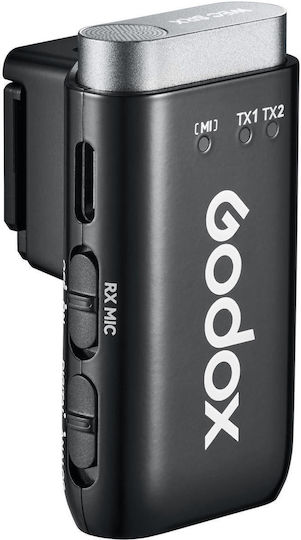Godox WEC-S KIT 2 Σετ Ασύρματο Μικρόφωνο Πέτου, Clip On, Ζώνης για Φωνητικά