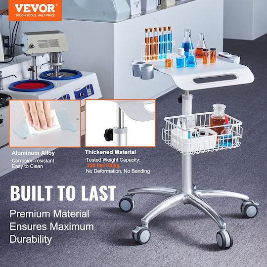Vevor Τροχήλατο Τραπεζάκι Nursing with Adjustable Height SYSSTCBSLLH51BAZYV0