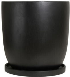 Harmony Ghiveci Ceramică Negru 65x65x62cm.