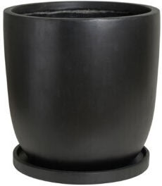 Harmony Ghiveci Ceramică Negru 65x65x62cm.
