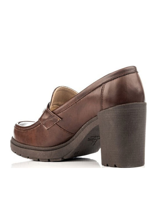 Pantofi cu toc Maro