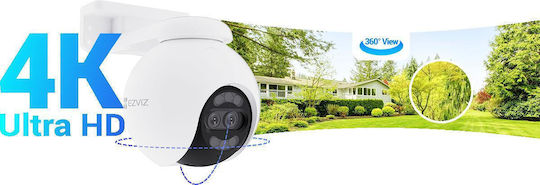 Ezviz H80x IP Cameră Duală De Supraveghere Wi-Fi 4K Rezistentă La Apă Cu Comunicare Bidirecțională Și Obiectiv 4mm