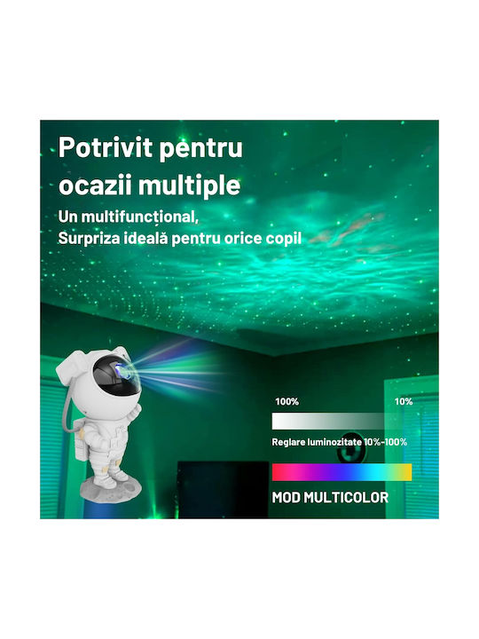 Astronaut Night Light Projector Rotating Constellations Stars Galaxy Ceiling Remote Control Timer