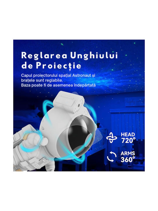 Astronaut Night Light Projector Rotating Constellations Stars Galaxy Ceiling Remote Control Timer