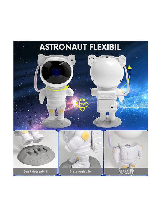 Astronaut Night Light Projector Rotating Constellations Stars Galaxy Ceiling Remote Control Timer