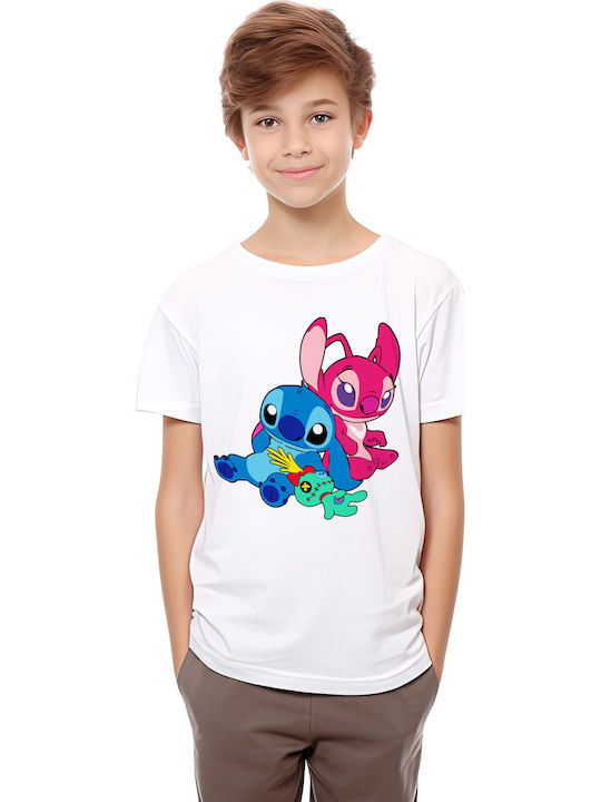 T-shirt Lilo & Stitch & His Girlfriend Pop Culture White