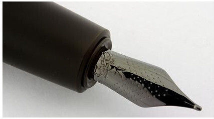Faber-Castell E-motion Pure Fountain Pen Medium Black Aluminum with Black Ink