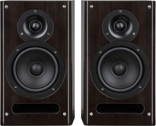 Paar Hi-Fi Lautsprecher Buch selbst 75W B31.5xT23.5xH18cm. Schwarz