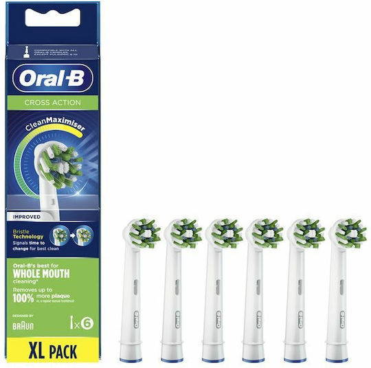 Oral-B Pro CrossAction Electric Toothbrush Replacement Heads for 6pcs