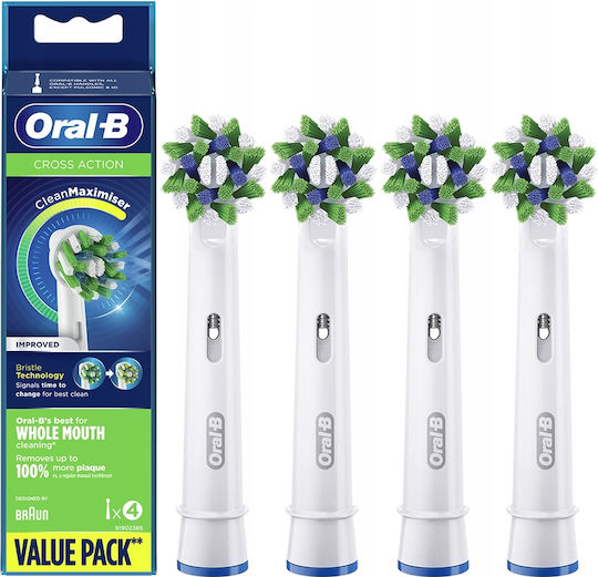 Oral-B CrossAction Electric Toothbrush Replacement Heads Value Pack 4pcs