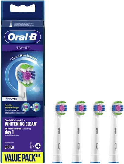 Capete de schimb pentru periuță electrică Oral-B Pro 3D White, pachet de 4 bucăți