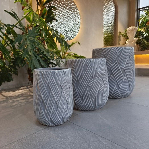 Harmony Pot Ceramic Grey 30x30x40cm.