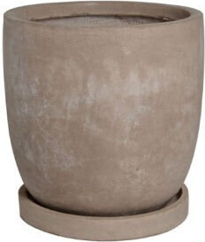 Harmony Pot Ceramic Taupe 35x35x34cm.
