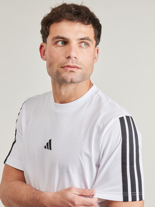 Essentials 3-stripes Αθλητικό T-shirt Λευκό