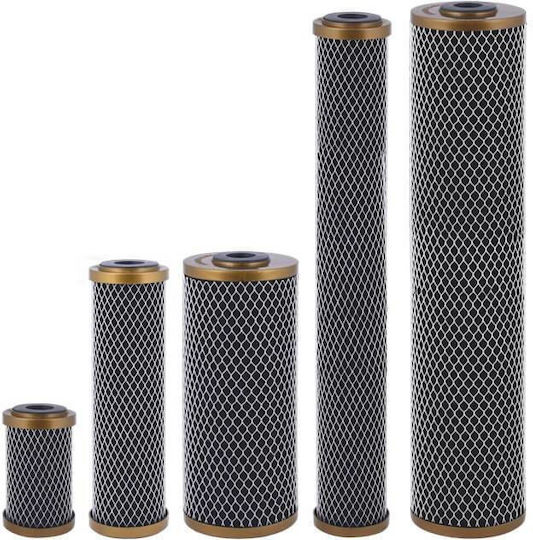 Aqua Filter Ersatz-Wasserfilter für die Arbeitsplatte und unter der Arbeitsplatte aus Aktivkohle 10" Groß-Blau 5 μm (Mikrometer)