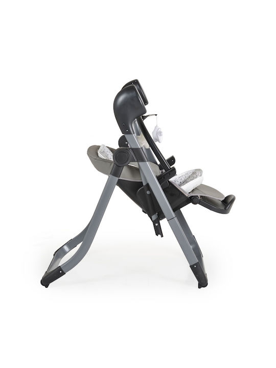Cangaroo Nirvana Foldable Highchair 2 in 1 with Adjustable Height Nirvana Grey