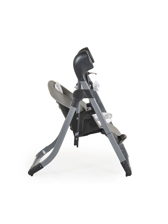 Cangaroo Nirvana Foldable Highchair 2 in 1 with Adjustable Height Nirvana Grey