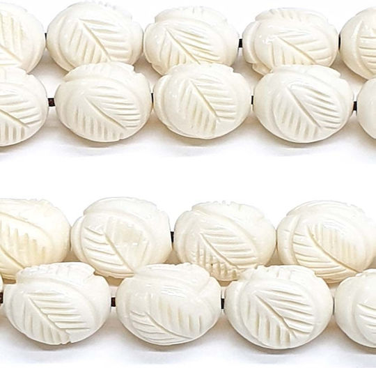 Roloi Komboloi Camel Bone Worry Beads White 30cm