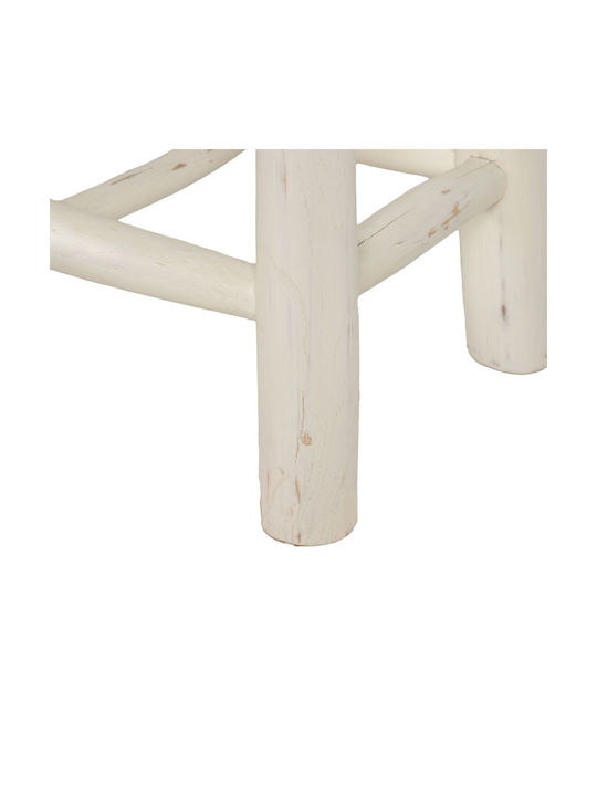 Stool For Living Room Wooden White 45x120x30cm