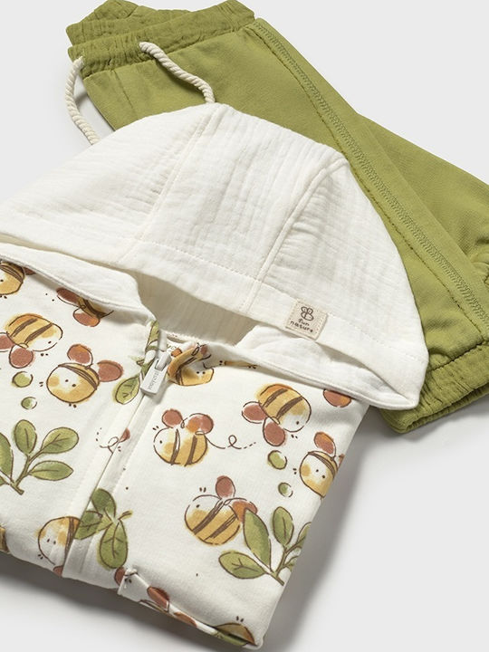 Kids Sweatpants Set Khaki 3pcs