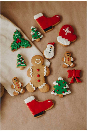 Πίνακας Festive Christmas Cookies Γιορτινά Χριστουγεννιάτικα Μπισκότα 20x30