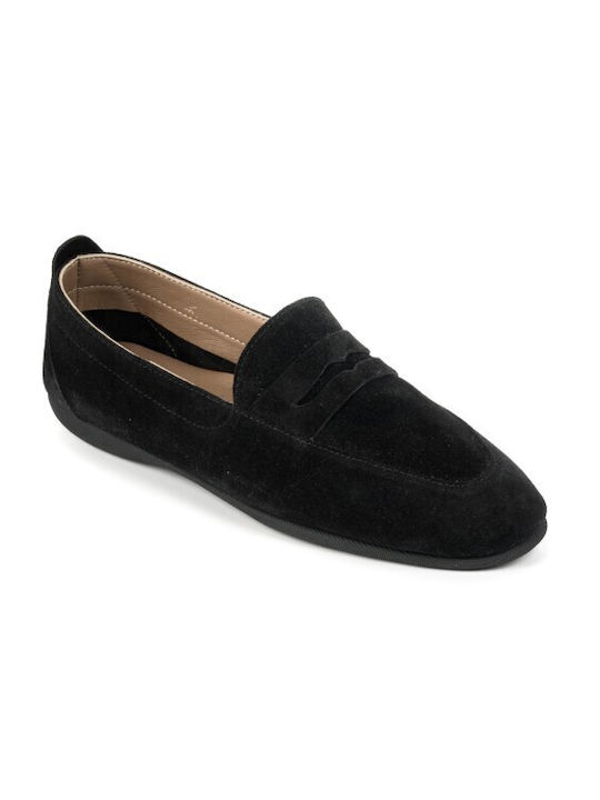 Boxer Women's Leather Slip-Ons Black