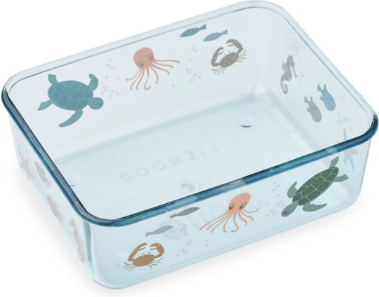 Liewood Ako Sea Creature Пластмасова Детска Кутия За Храна 0.3 Литра Оранжева 13 х 10 х 4.5 см