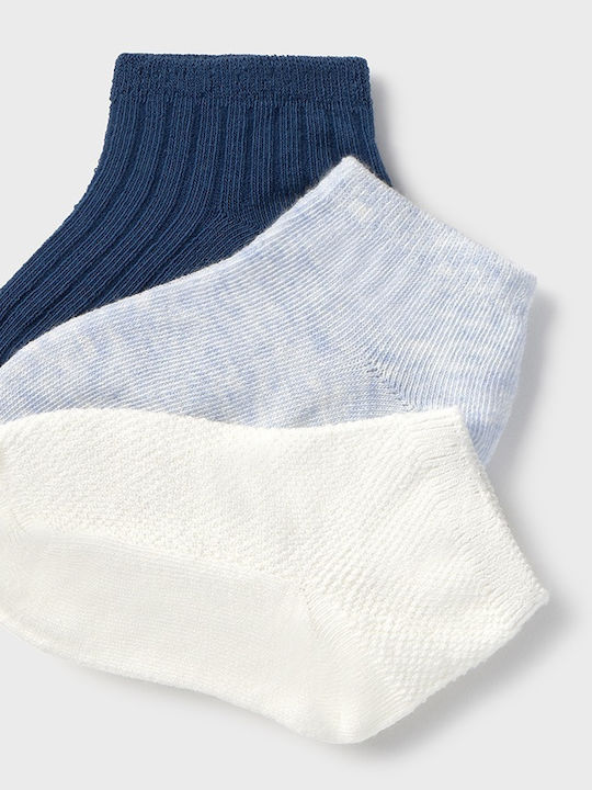 Mayoral Kids' Ankle Socks Light Blue 3 Pairs