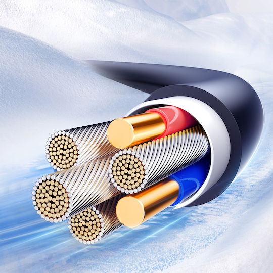 Joyroom Series Spiral USB-A to Lightning Cable 18W Μαύρο 1.5m