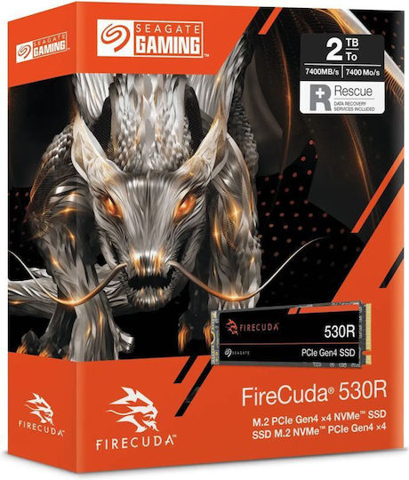 Seagate FireCuda 530R SSD 2TB τύπου M.2 με σύνδεση PCI Express 4.0 (PS5 Compatible) ZP2000GM3A063