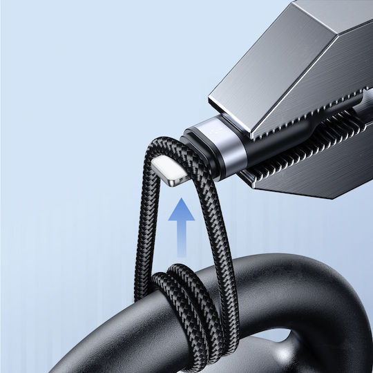Joyroom S-A18 Geflochten USB zu Blitzschlag / Typ-C,TC-TC / Micro-USB Kabel 5A Schwarz 1.2m