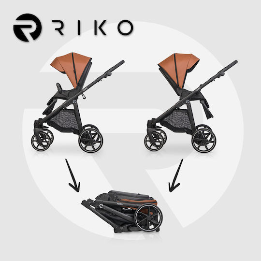 Riko Aura Бебешка количка 2 в 1 Congac 03 9.2кг