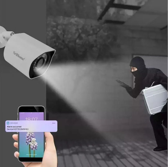 Sricam SH034B-POE IP Cameră de Supraveghere Full HD+ 5MP Rezistentă la apă cu Comunicare Bidirecțională și Lentilă 4mm