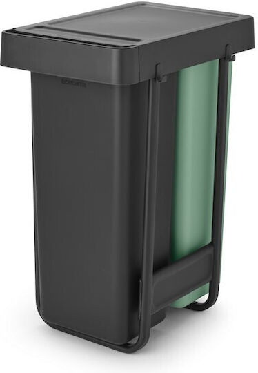 Brabantia Πλαστικός Κάδος Απορριμμάτων 2x30lt Γκρι